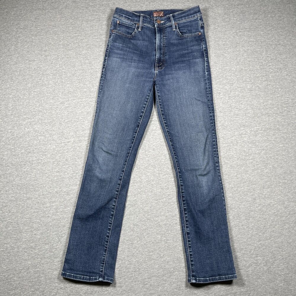Mother Jeans Womens 26 Blue The Swooner Rascal Ankle Slim High Rise Denim